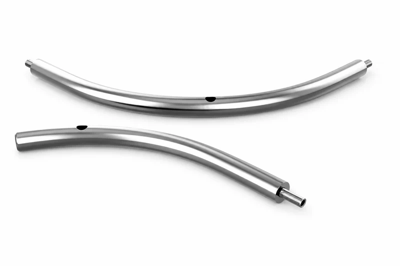 Bogenstück 90° aus Edelstahl – Verbindungselement für Duschvorhangstangen für 90°-Ecken, Art.Nr. BB-BS-10-01