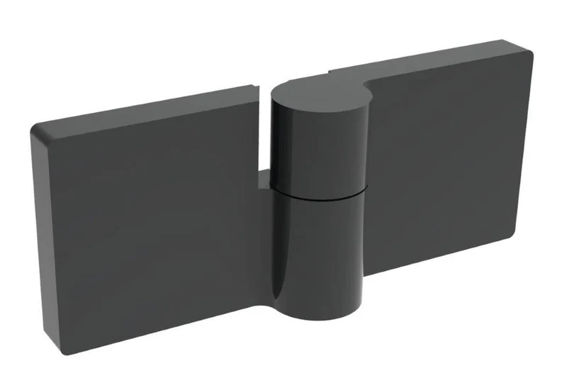 Lugano Scharnier Glas-Glas 180° Hebe-Senk, flächenbündig, Massivmessing, 8/10 mm ESG, Art.Nr. LUG180