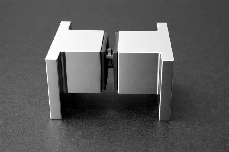 Dusch-Türgriff – Quader 50×50 mm verchromtes Messing, 6–8 mm Glas, Art.Nr. 0517