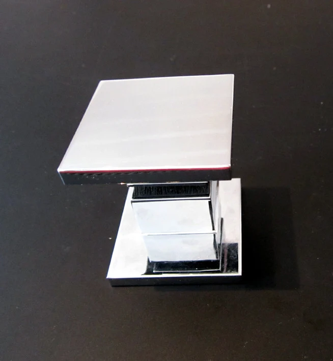 Dusch-Türgriff – Quader 50×50 mm verchromtes Messing, 6–8 mm Glas, Art.Nr. 0517