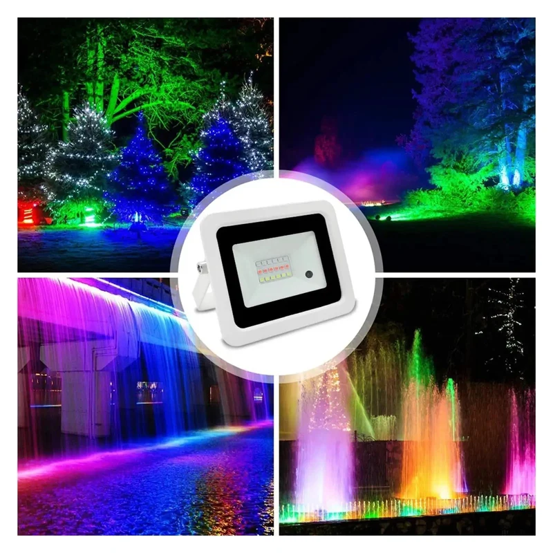 Super Slick 50W LED RGB Flood Light IP68 Waterproof Outdoor Spotlight And Projector For Courtyard And Barn Drop Dead Bright Kick Butt Colors Rock Solid Diecast Aluminum Housing Beast Mode Lighting