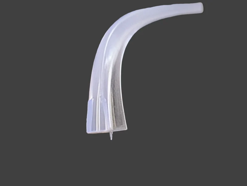 Gebogene Duschdichtung für Viertelkreis mit 2 Türen, passend für Kermi Ibiza 2000 und Nova 2000, 4/5 mm Glas, Paar, Art.Nr. 4269G