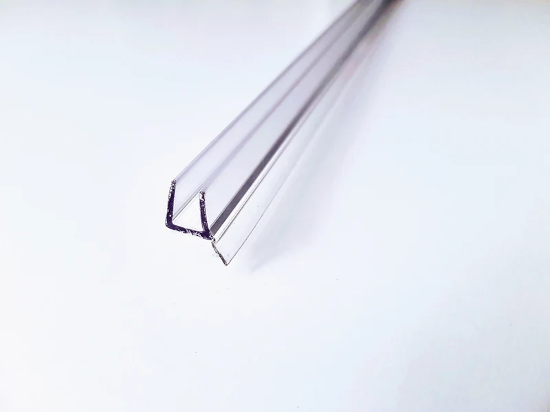 Spaltdichtung – 180° weiche Vinyl-Lippe, dickes Glas, Art.Nr. PCC8/10/12