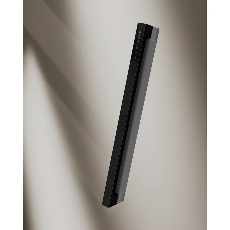 Duschwand mit Schiebetür DELTA schwarz - Glas 6 mm