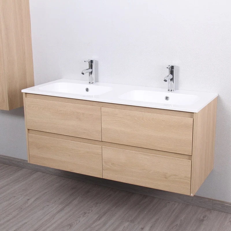 Waschtisch mit Unterschrank FORTINA 120 cm Eiche hell