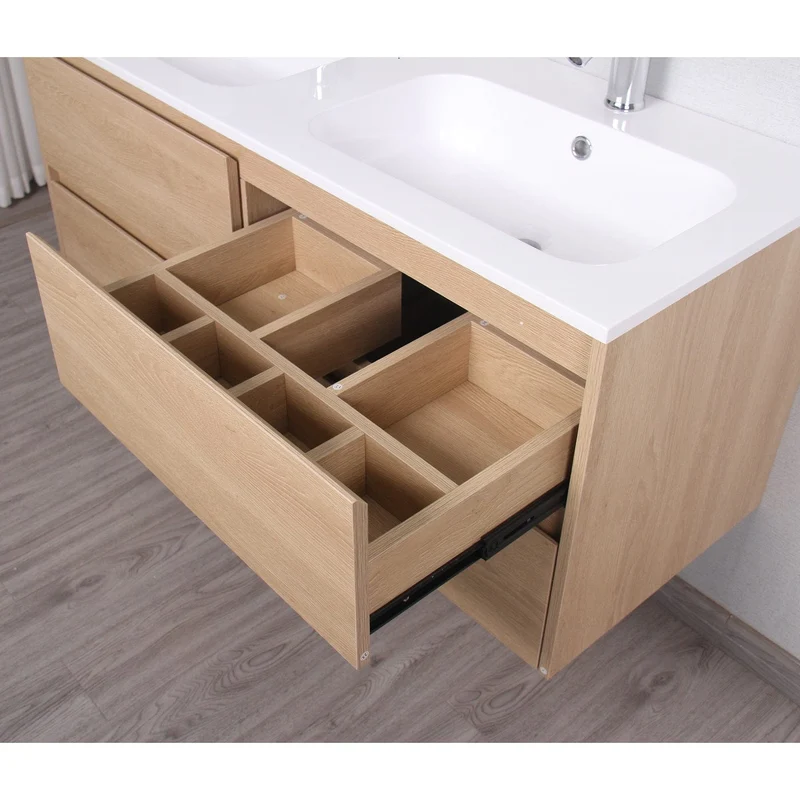 Waschtisch mit Unterschrank FORTINA 120 cm Eiche hell
