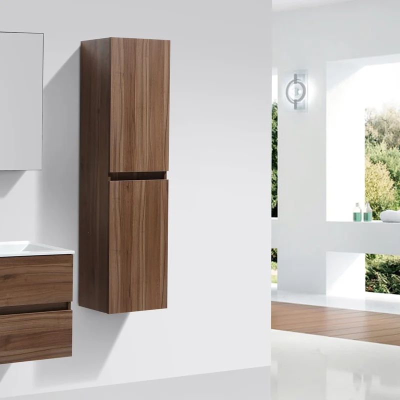 Badschrank, 150 cm, vertikal, montiert, Nussbaum, SIENA