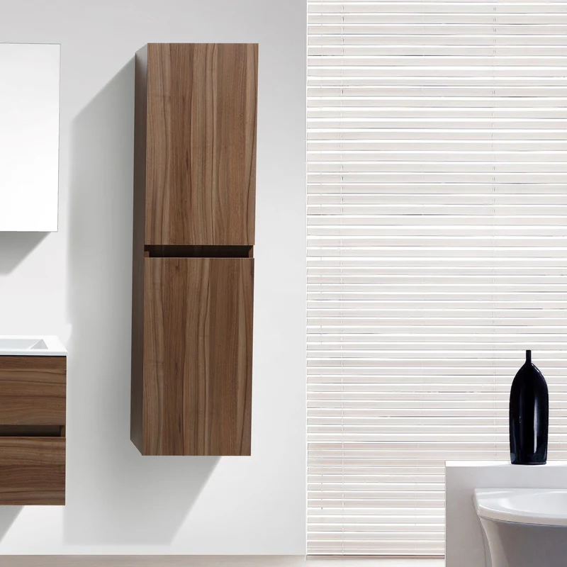 Badschrank, 150 cm, vertikal, montiert, Nussbaum, SIENA
