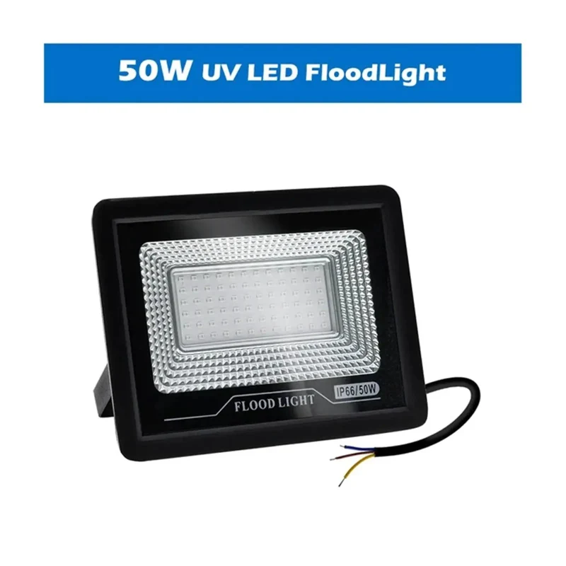 Heavy Duty Led Uv Floodlight And Black Light With Ip66 Waterproof Housing For Parties Stages And Gardens Featuring Badass Uv Output 50W 100W 150W Options For Straight Fire Ambient Glow That Goes Hard In Any Weather