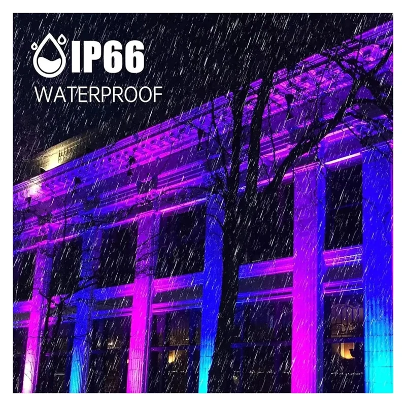 Heavy Duty Led Uv Floodlight And Black Light With Ip66 Waterproof Housing For Parties Stages And Gardens Featuring Badass Uv Output 50W 100W 150W Options For Straight Fire Ambient Glow That Goes Hard In Any Weather