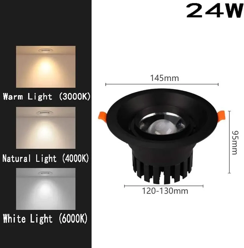 Slick Thin Round Recessed Lighting Trim Kit With Adjustable Angle LED Downlight And No Sweat Wall Wash Spotlight For Ceilings Plus Quick Fix Ten Minute Install And Dimmer Compatible In Warm Or Crisp White Light