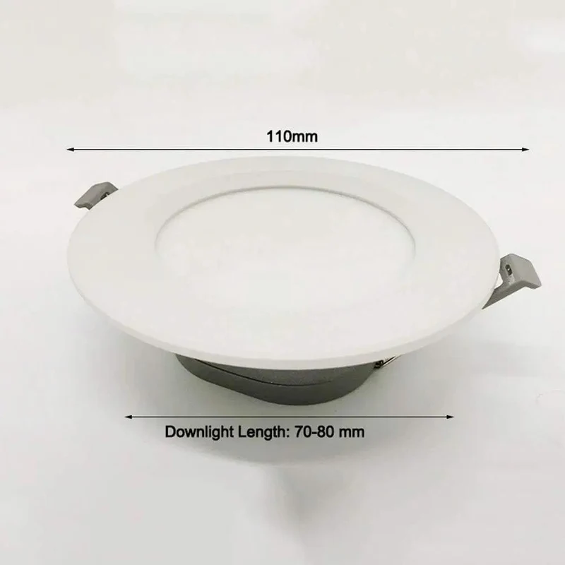No Sweat Install Thin Aluminum Recessed Lighting Trim Kit With Super Duper Bright LED Downlights Ideally Suited For Kitchens And Living Rooms Featuring Sleek White Look And Truly Dimmable Setup