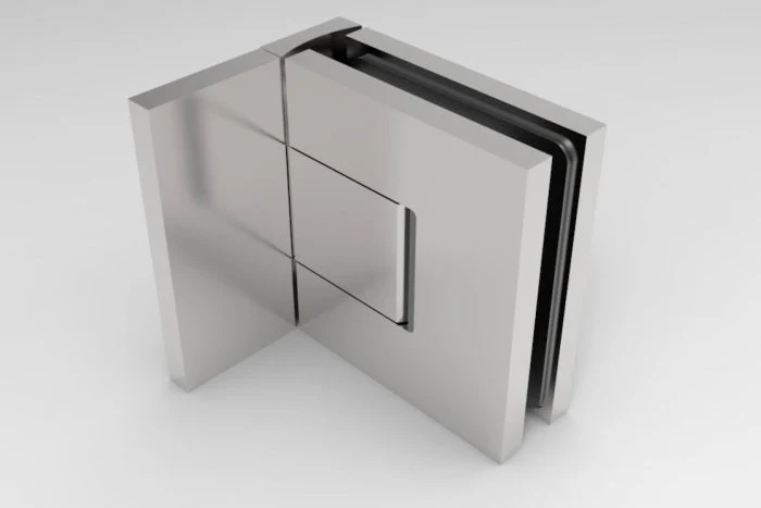 Bellagio Pendeltürband 90° Glas-Wand – 50 kg, 8/10 mm ESG, 11 Oberflächen, Art.Nr. BEL344