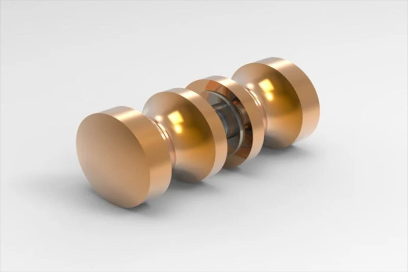 Dusch-Türgriff – rund Ø 30 mm Messing, 6–12 mm Glas, 11 Oberflächen, Art.Nr. EUSDK1