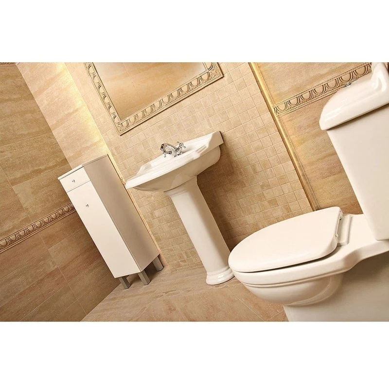 Klassisches Stand-Waschbecken mit Sockel, Keramik, ABERY 58 cm