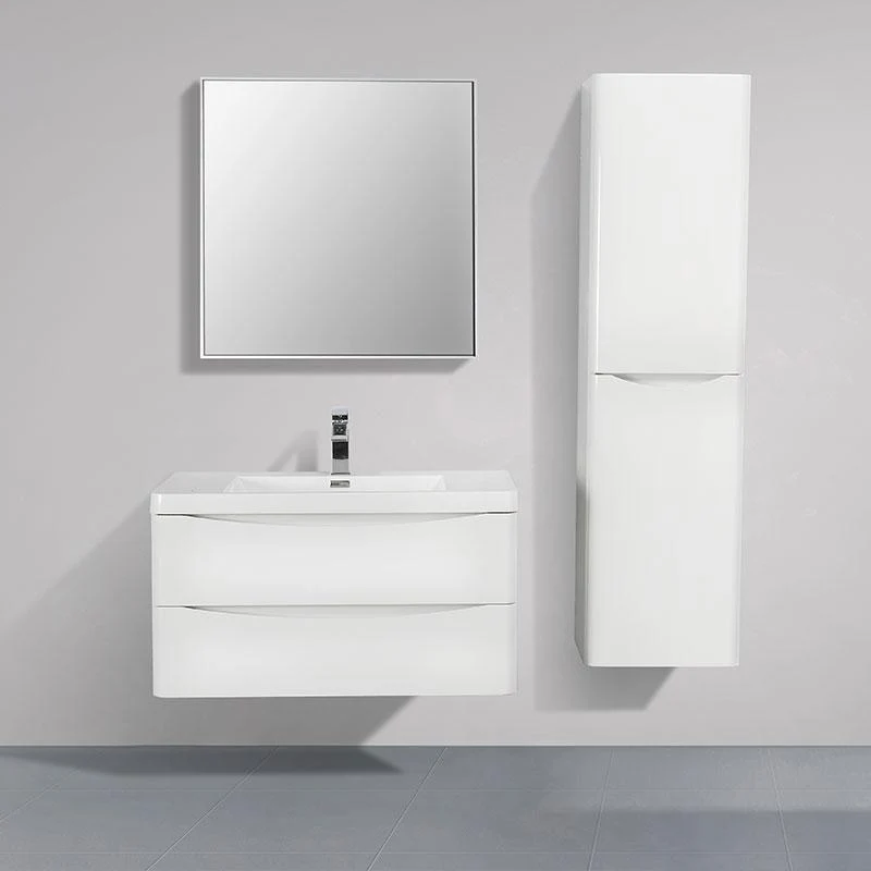 Waschtisch + Unterschrank 90cm, montiert, weiß, PIACENZA
