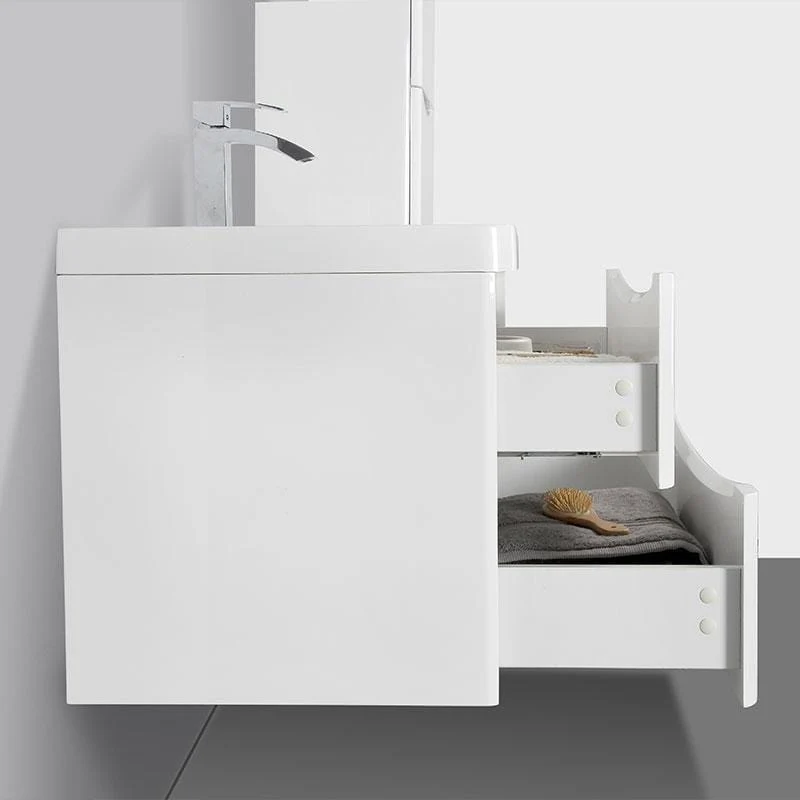 Waschtisch + Unterschrank 90cm, montiert, weiß, PIACENZA