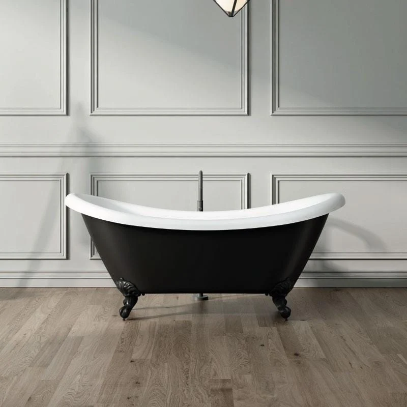 Freistehende Badewanne mit Füßen DARLINGTON schwarz