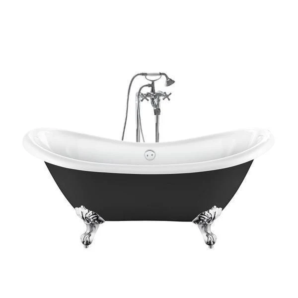 Freistehende Badewanne mit Füßen DARLINGTON schwarz