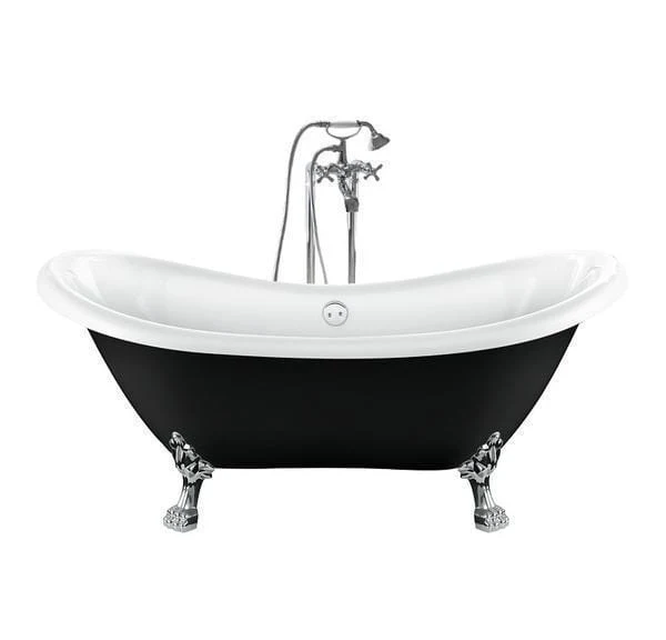 Freistehende Badewanne mit Füßen DARLINGTON schwarz