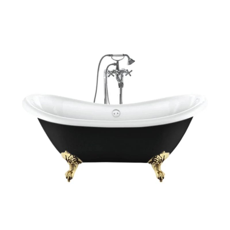Freistehende Badewanne mit Füßen DARLINGTON schwarz