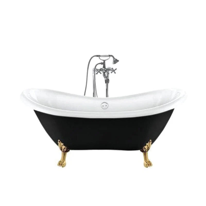Freistehende Badewanne mit Füßen DARLINGTON schwarz
