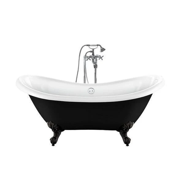 Freistehende Badewanne mit Füßen DARLINGTON schwarz