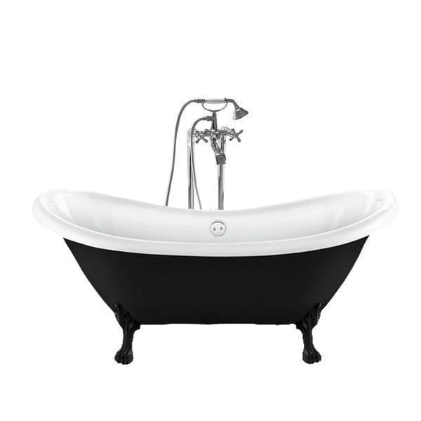 Freistehende Badewanne mit Füßen DARLINGTON schwarz