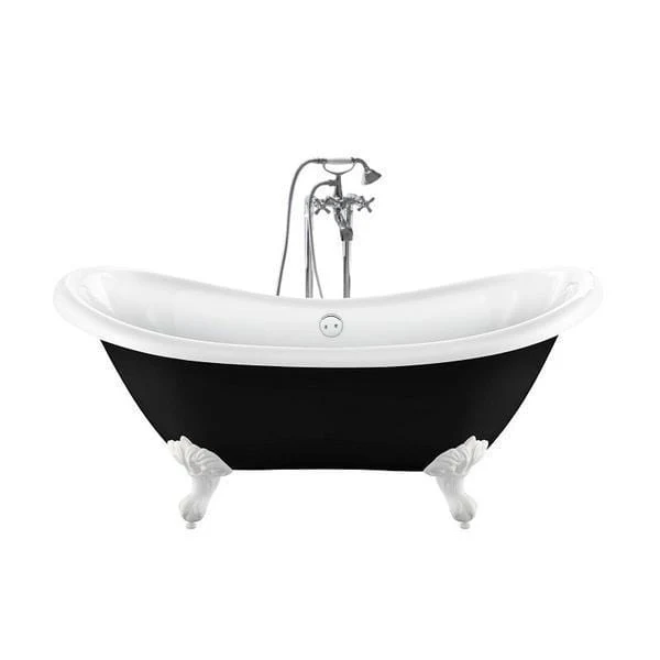 Freistehende Badewanne mit Füßen DARLINGTON schwarz