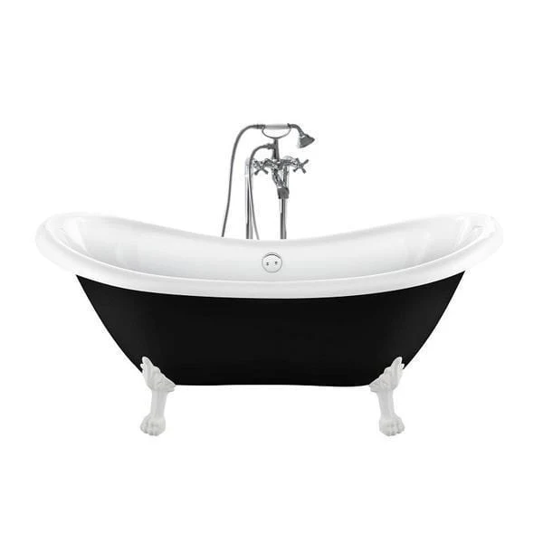 Freistehende Badewanne mit Füßen DARLINGTON schwarz