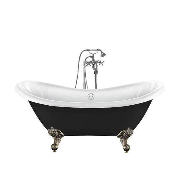 Freistehende Badewanne mit Füßen DARLINGTON schwarz