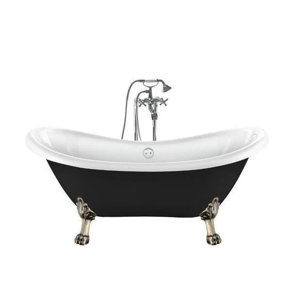 Freistehende Badewanne mit Füßen DARLINGTON schwarz