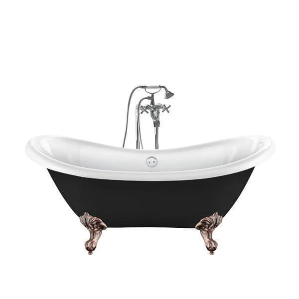 Freistehende Badewanne mit Füßen DARLINGTON schwarz