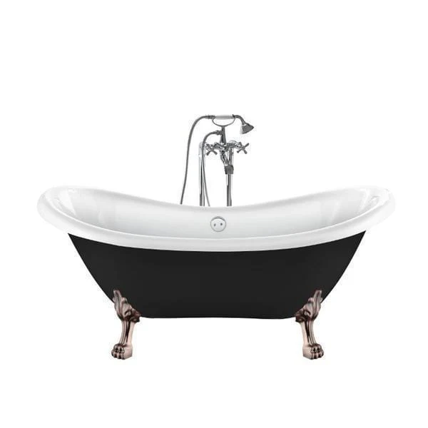 Freistehende Badewanne mit Füßen DARLINGTON schwarz