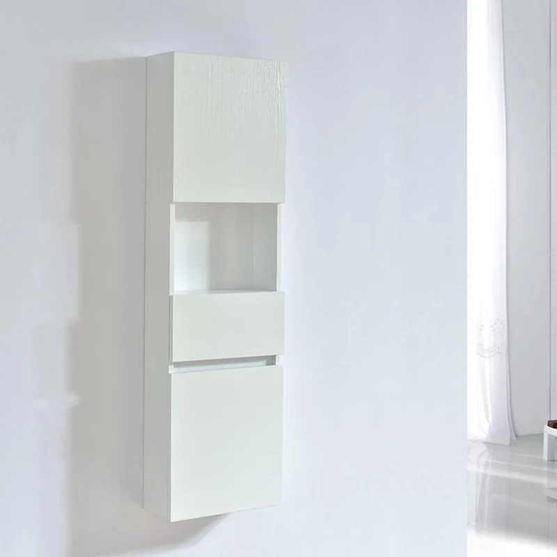 Großer Hängeschrank in Melamin mit weißem Finish ESSENTIEL