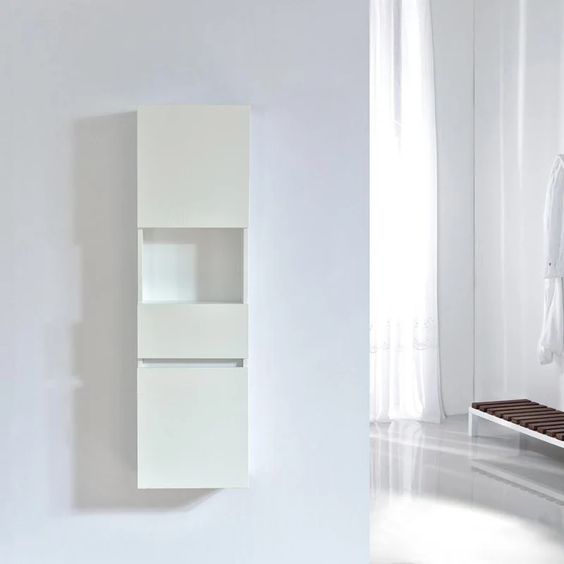 Großer Hängeschrank in Melamin mit weißem Finish ESSENTIEL