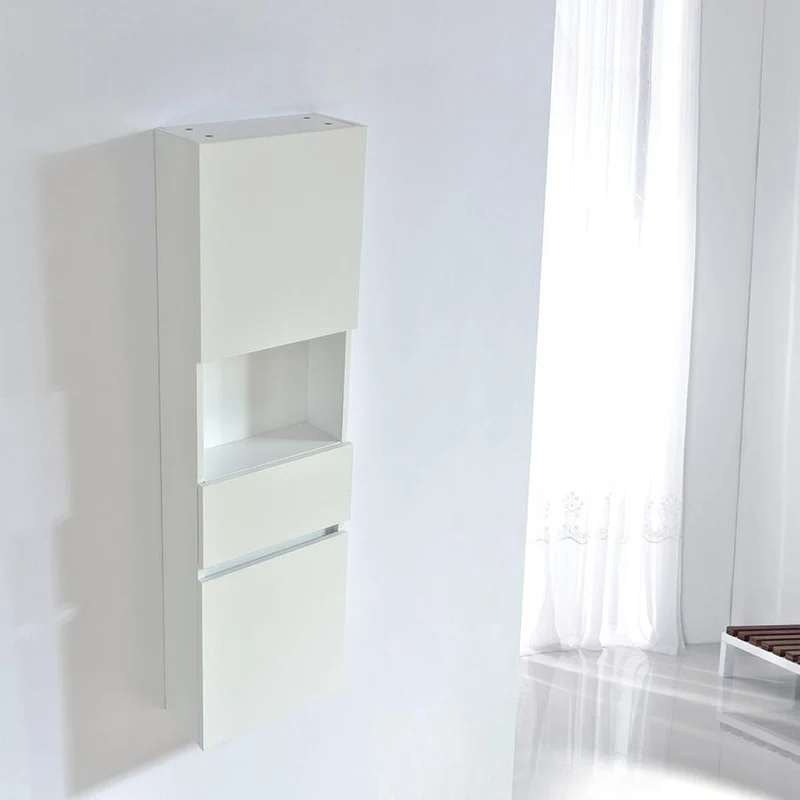 Großer Hängeschrank in Melamin mit weißem Finish ESSENTIEL