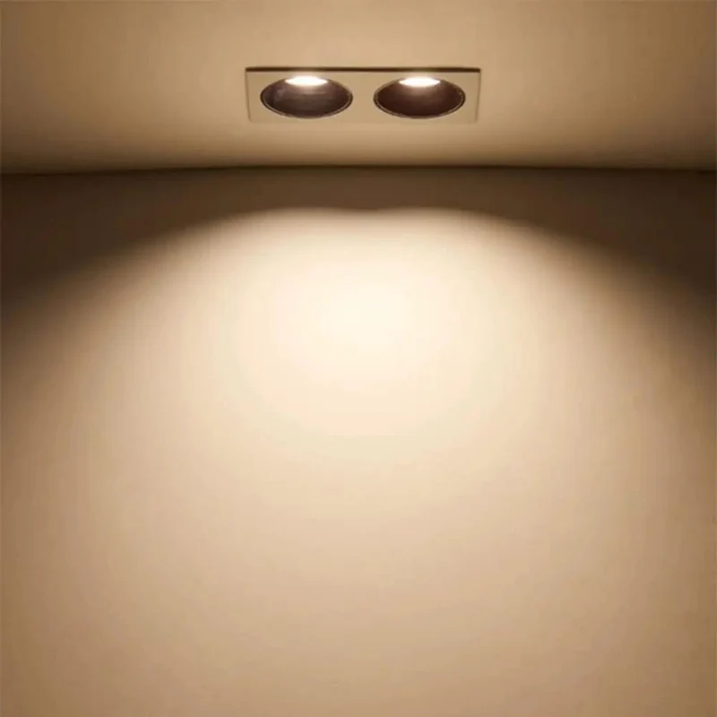 5 Pack Led Recessed Downlight Kit With Double Head Wafer Lights In White Aluminum Deep Cup Trim 14 To 24 Watts For Big Time Home Glow Boosting CRI 90 Plus Rendering Across 3000K Warm 4000K Neutral And 6000K Daylight Picks Quick Snap Fit Setup