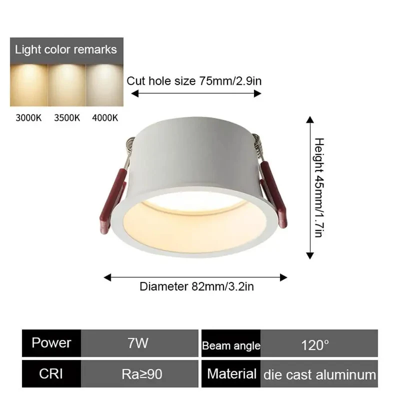 Heavy Duty Led Recessed Downlight Retrofit Kit With Baffle Trim And 120 Degree Wide Beam Angle Delivers Smooth Matte Off White Finish Pick Your Favorite Warm Or Cool Hue For A Zero Flicker Glow That Is Straight Up Rock Solid Forever