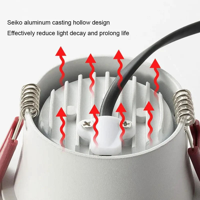 Heavy Duty Led Recessed Downlight Retrofit Kit With Baffle Trim And 120 Degree Wide Beam Angle Delivers Smooth Matte Off White Finish Pick Your Favorite Warm Or Cool Hue For A Zero Flicker Glow That Is Straight Up Rock Solid Forever