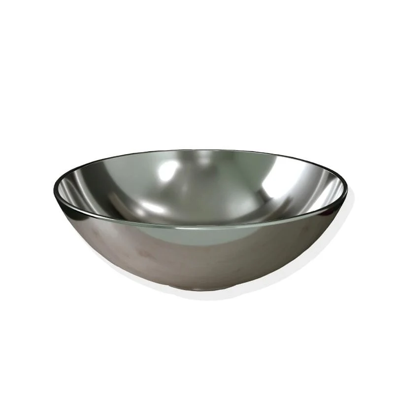 Aufsatzwaschbecken aus Keramik, TULUM Silber Ø40 CM