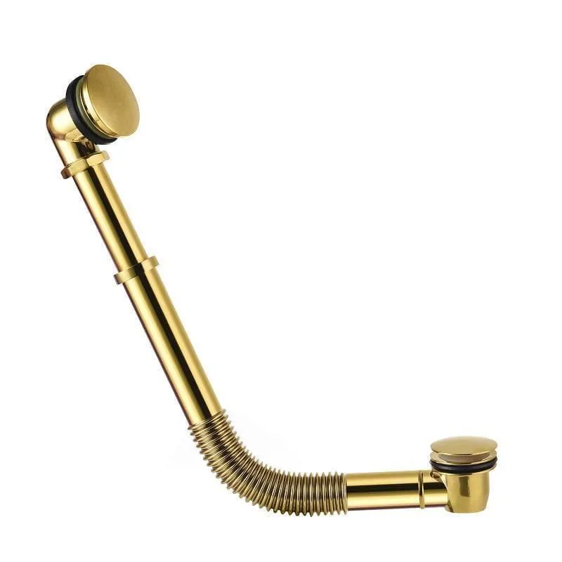 Ablaufgarnitur und Siphon VIGOLD für Gusseisen und Resicryl® Retro-Badewannen, gold