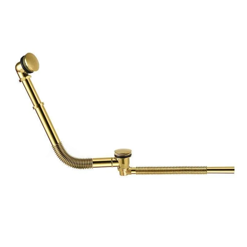 Ablaufgarnitur und Siphon VIGOLD für Gusseisen und Resicryl® Retro-Badewannen, gold