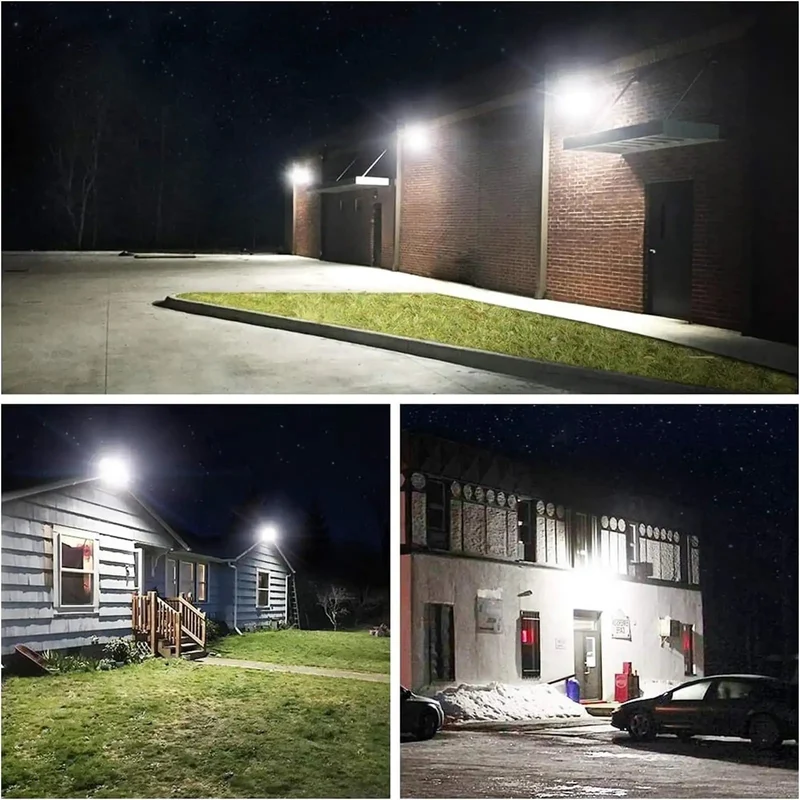 Rock Solid Outdoor Security Flood Lights Featuring Heavy Grade Die Cast Aluminum Housing And Easy Hook Up Wiring Bright White Glow For Driveways Or Active Job Sites
