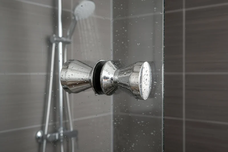 Dusch-Türgriff – Kegelform Ø 38 mm verchromt, ergonomisch barrierefrei, Art.Nr. 0510