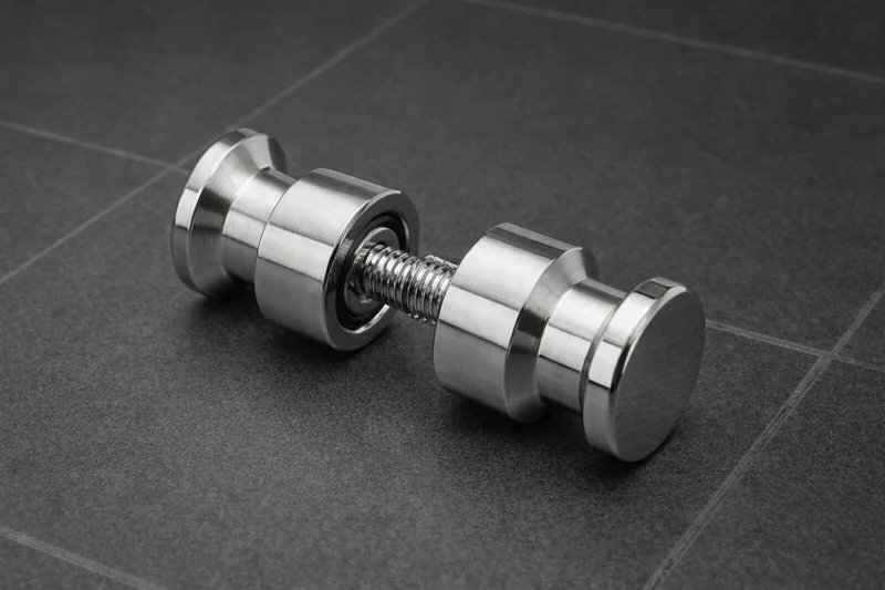 Dusch-Türknopf – V2A Edelstahl zierlich Ø 26 mm, 8–12 mm Glas, Art.Nr. 102