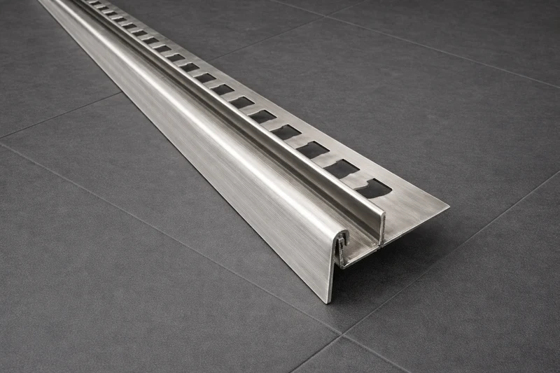 Slimline U-Winkelprofil mit Gefällekeil – Edelstahl K220, 116/166/200 cm, Art.Nr. GPDU