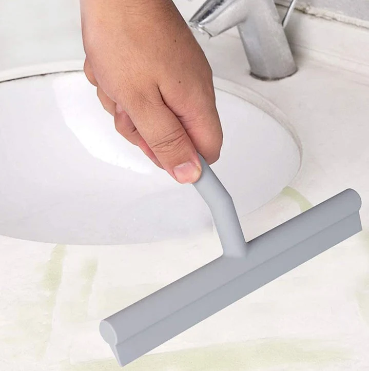 Duschabzieher Smart – Silikon mit Edelstahlkern und Wandhalterung