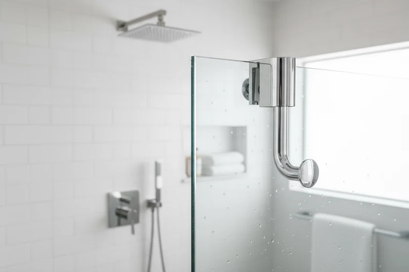 Smedbo Sideline Haken – zum Einhängen an Duschglas 5–10 mm, Chrom glänzend, Art.Nr. DK3111