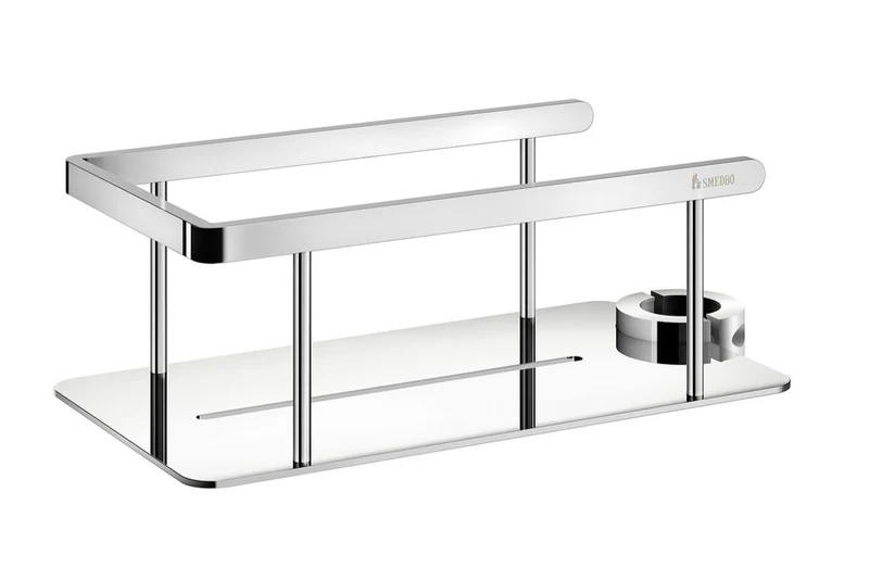 Smedbo Sideline Duschkorb – 200 × 110 mm für Brausestange, 2 Farben, Art.Nr. DK3008